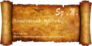 Szedlacsek Márk névjegykártya